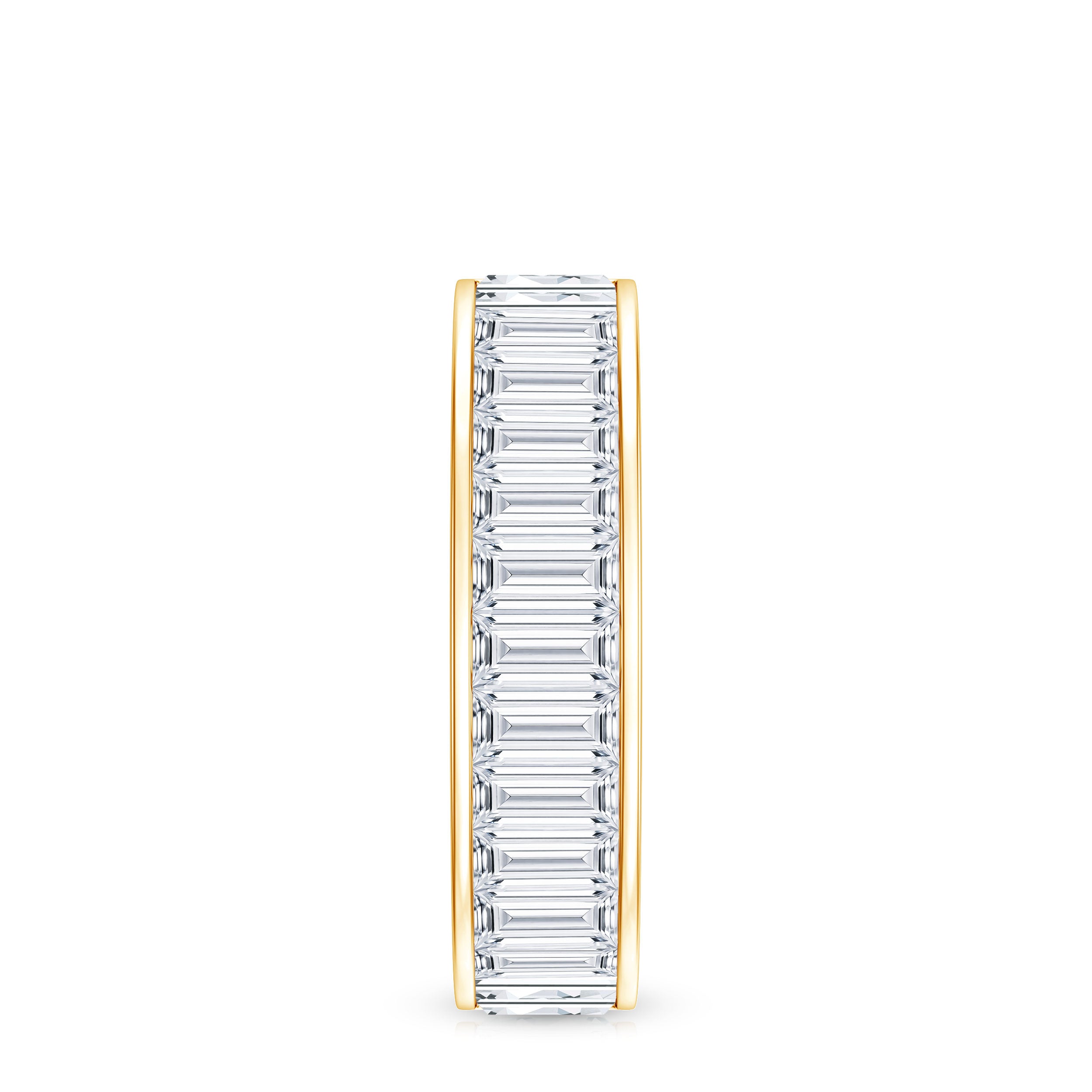 Certified Moissanite Wide Eternity Wedding Band