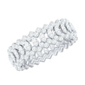 Certified Wide Moissanite Designer Wedding Band