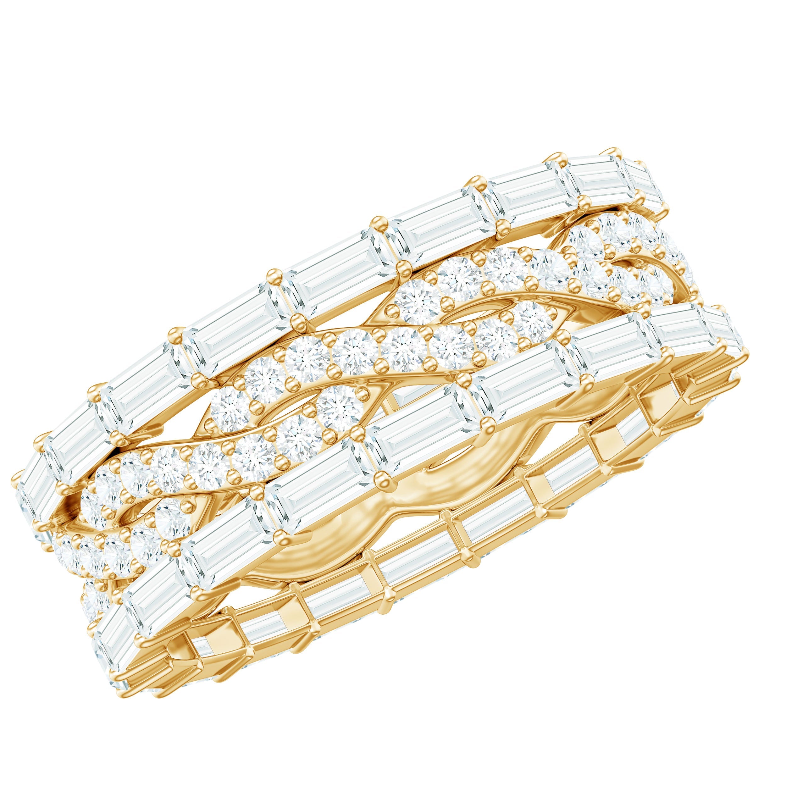 Certified Thick Moissanite Infinity Wedding Band Ring | Rings | Wiccan Center