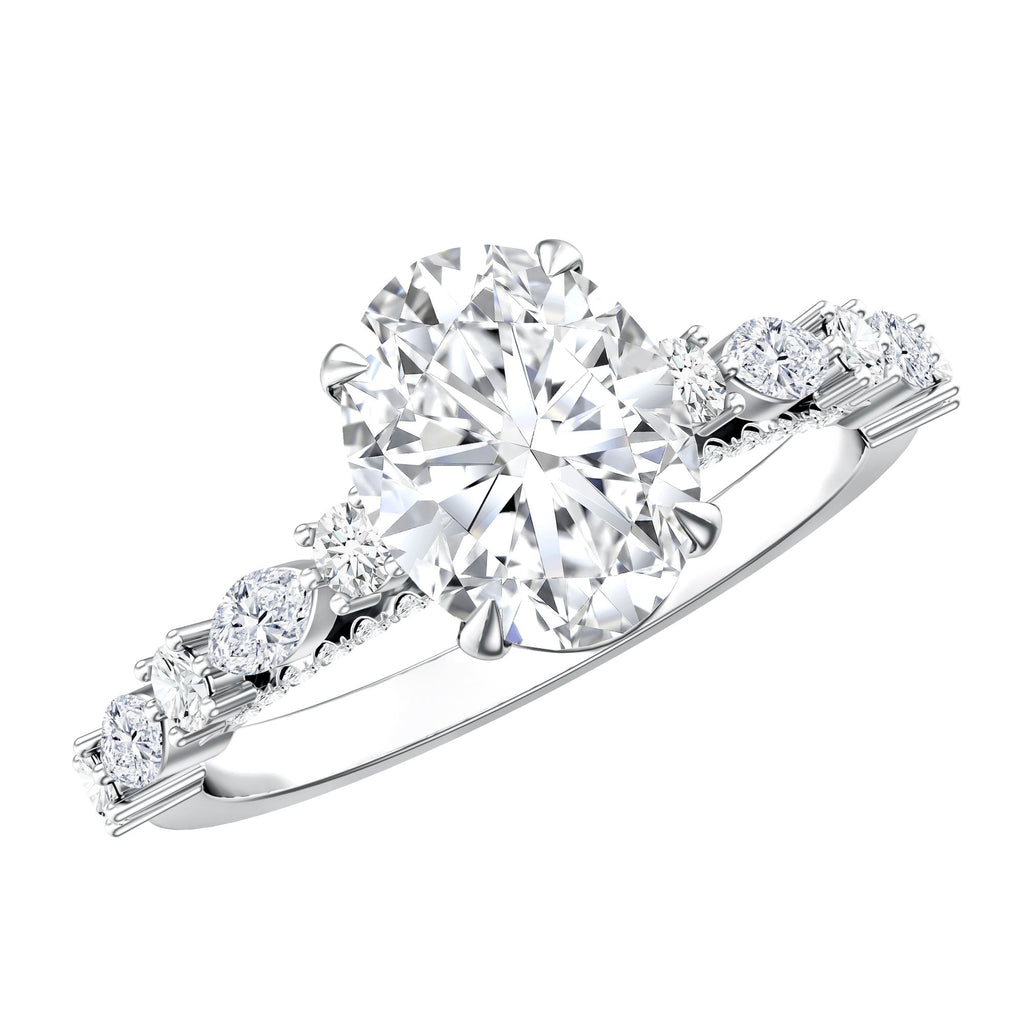2 Carat Oval Lab Grown Diamond Engagement Ring with IGI Certificate
