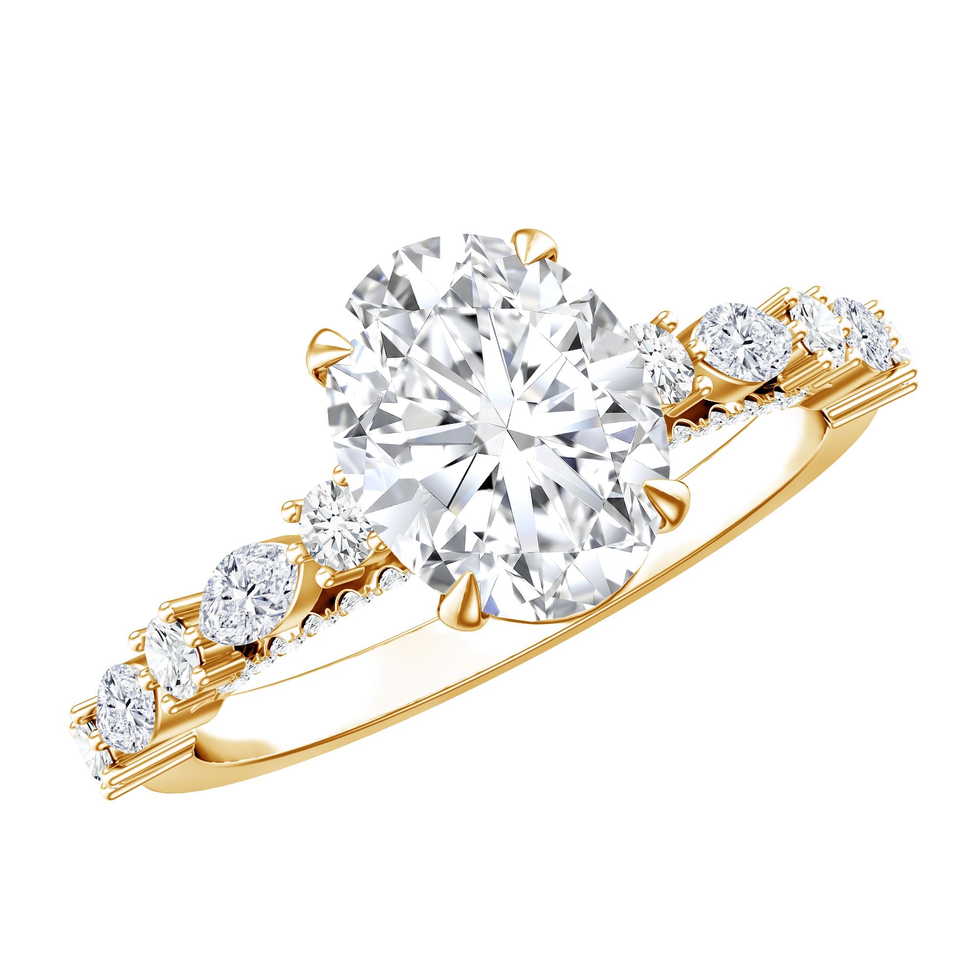 2 Carat Oval Lab Grown Diamond Engagement Ring with IGI Certificate | Rings | Wiccan Center