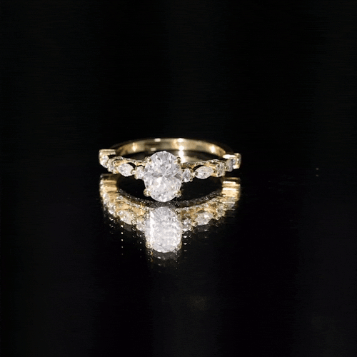 1 Carat IGI Certified Oval Cut Lab Grown Diamond Solitaire Engagement Ring | Rings | Wiccan Center