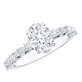1 Carat IGI Certified Oval Cut Lab Grown Diamond Solitaire Engagement Ring