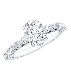 1 Carat IGI Certified Oval Cut Lab Grown Diamond Solitaire Engagement Ring | Rings | Wiccan Center