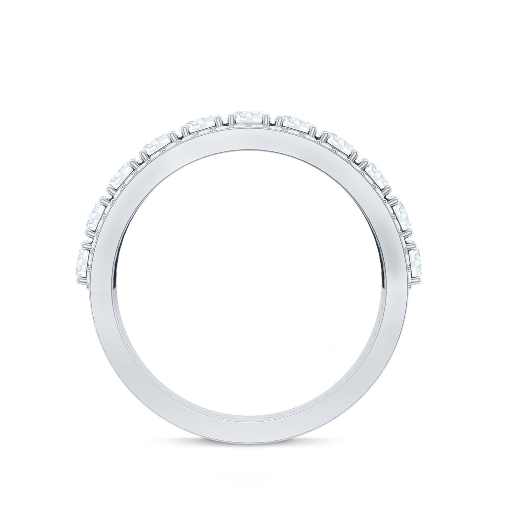 Certified Moissanite Wedding Anniversary Band Ring for Women