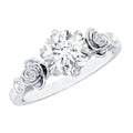 Brilliant Cut Moissanite Rose Engagement Ring For Women