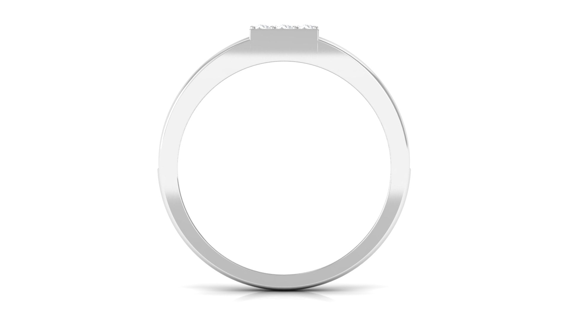 Certified Real Diamond Mens Engagement Band with Black Enamel