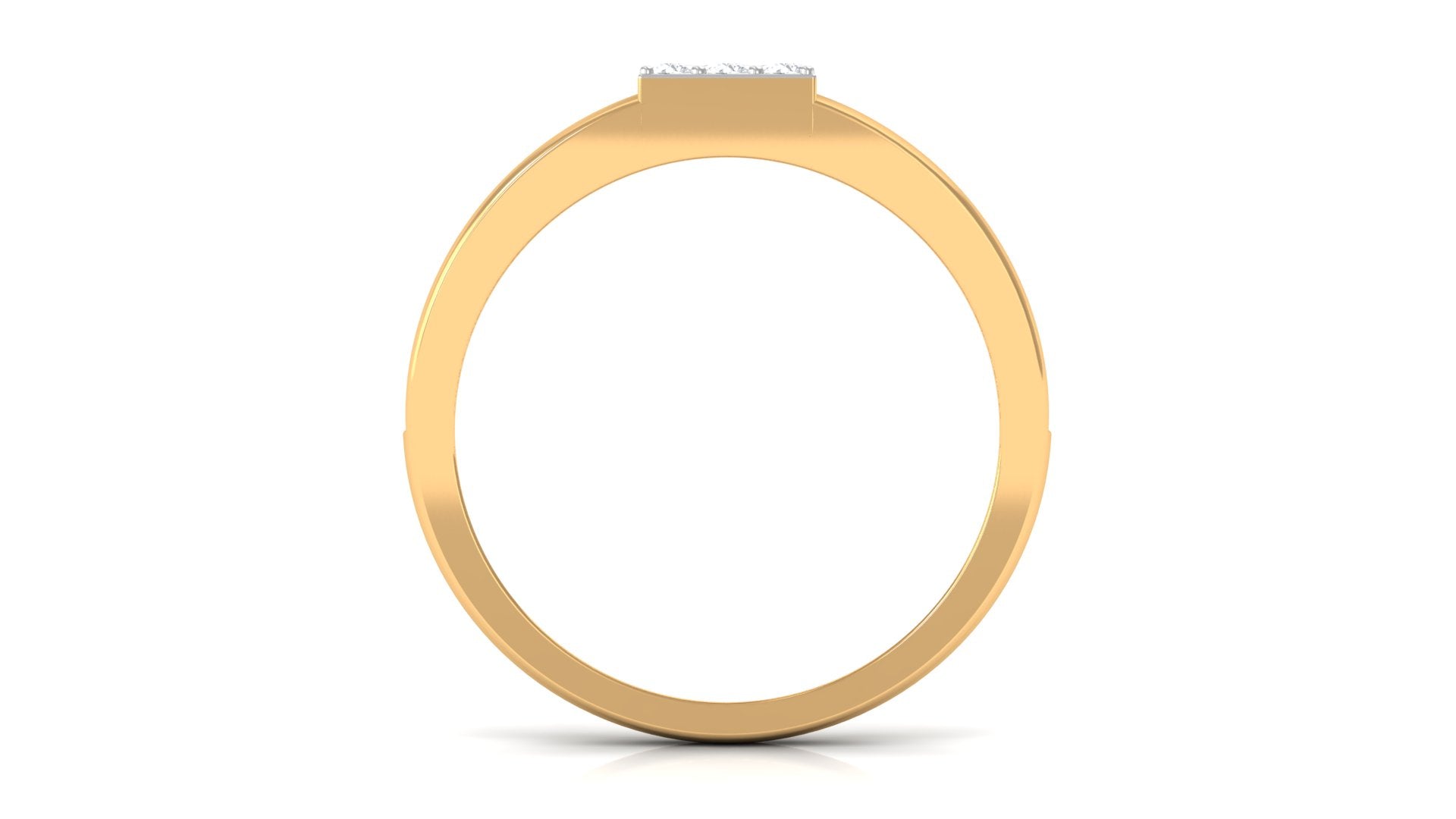 Certified Real Diamond Mens Engagement Band with Black Enamel