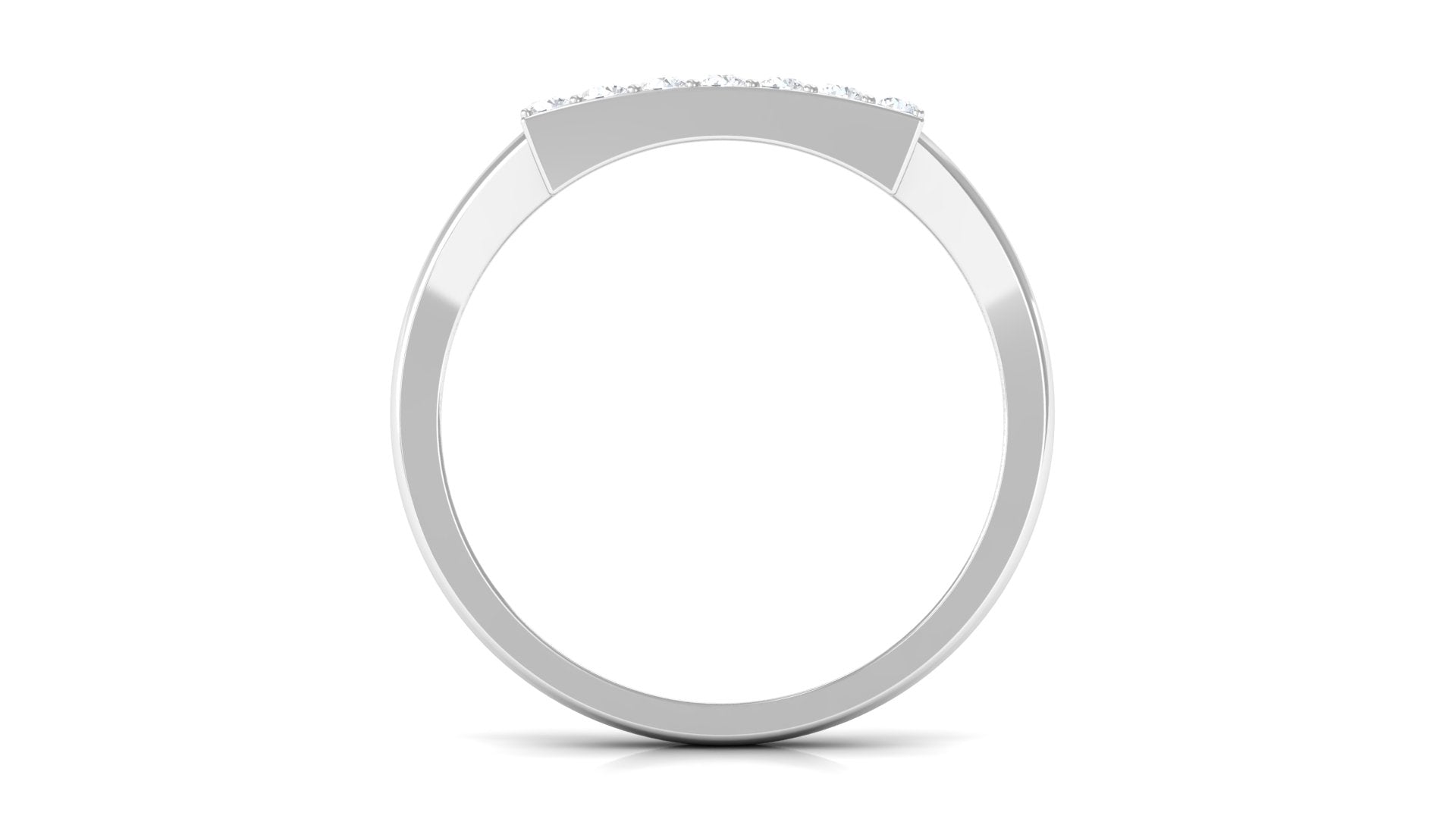 Natural Mens Diamond Band Ring with Black Enamel