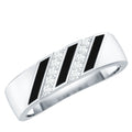 Certified Diamond Enamel Wedding Band