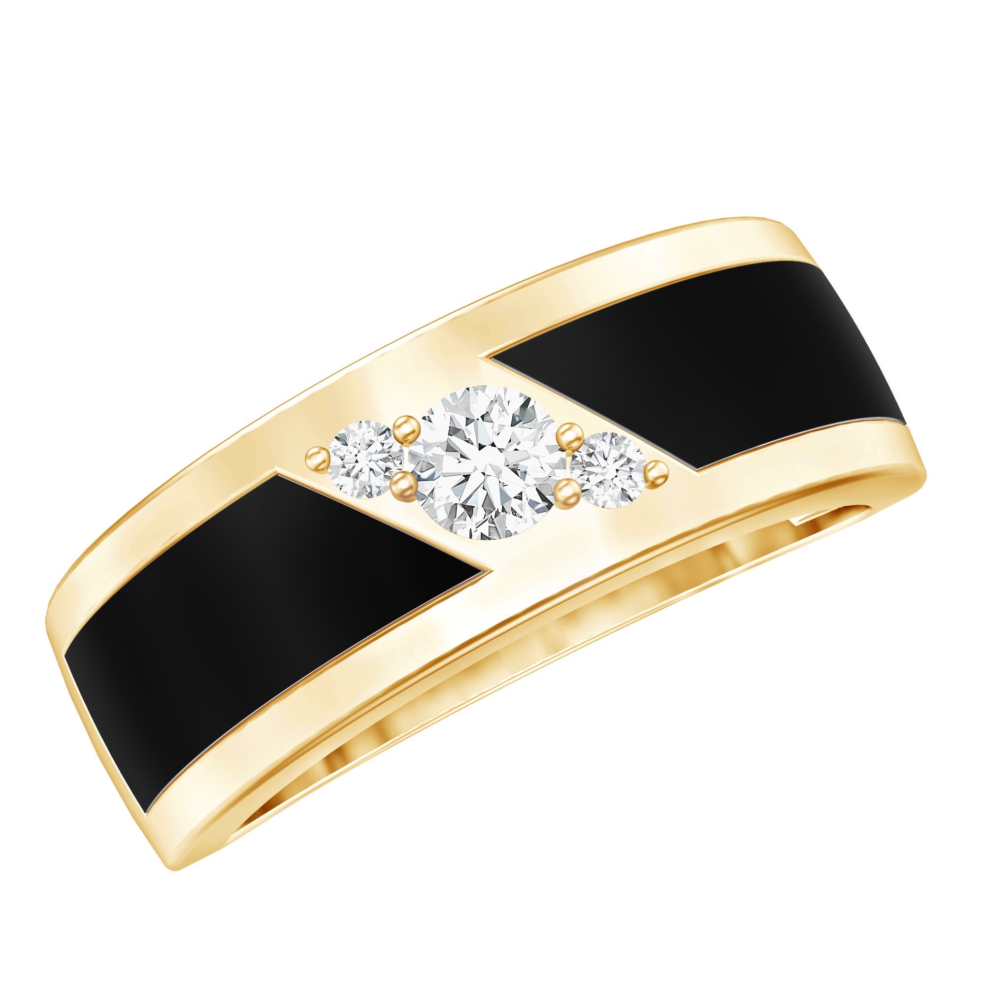 Classic Moissanite Mens Wedding Band Ring | Rings | Wiccan Center