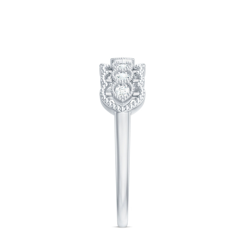 Vintage Inspired Natural Diamond Anniversary Ring