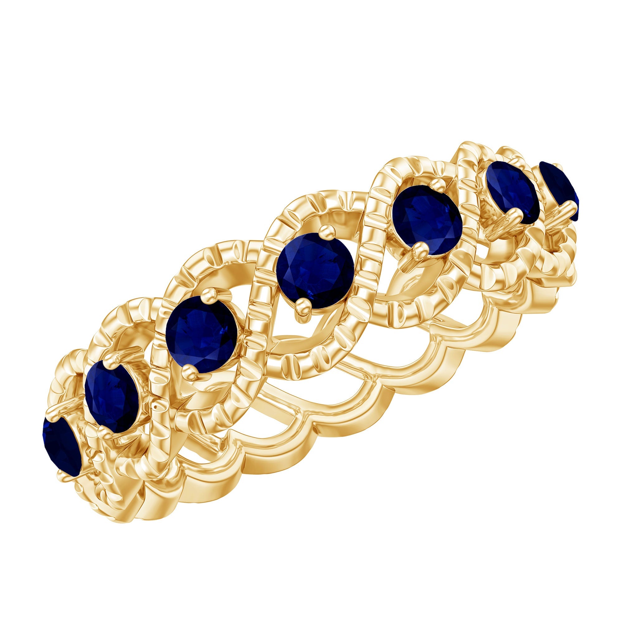 Natural Blue Sapphire Infinity Band For Anniversary | Rings | Wiccan Center