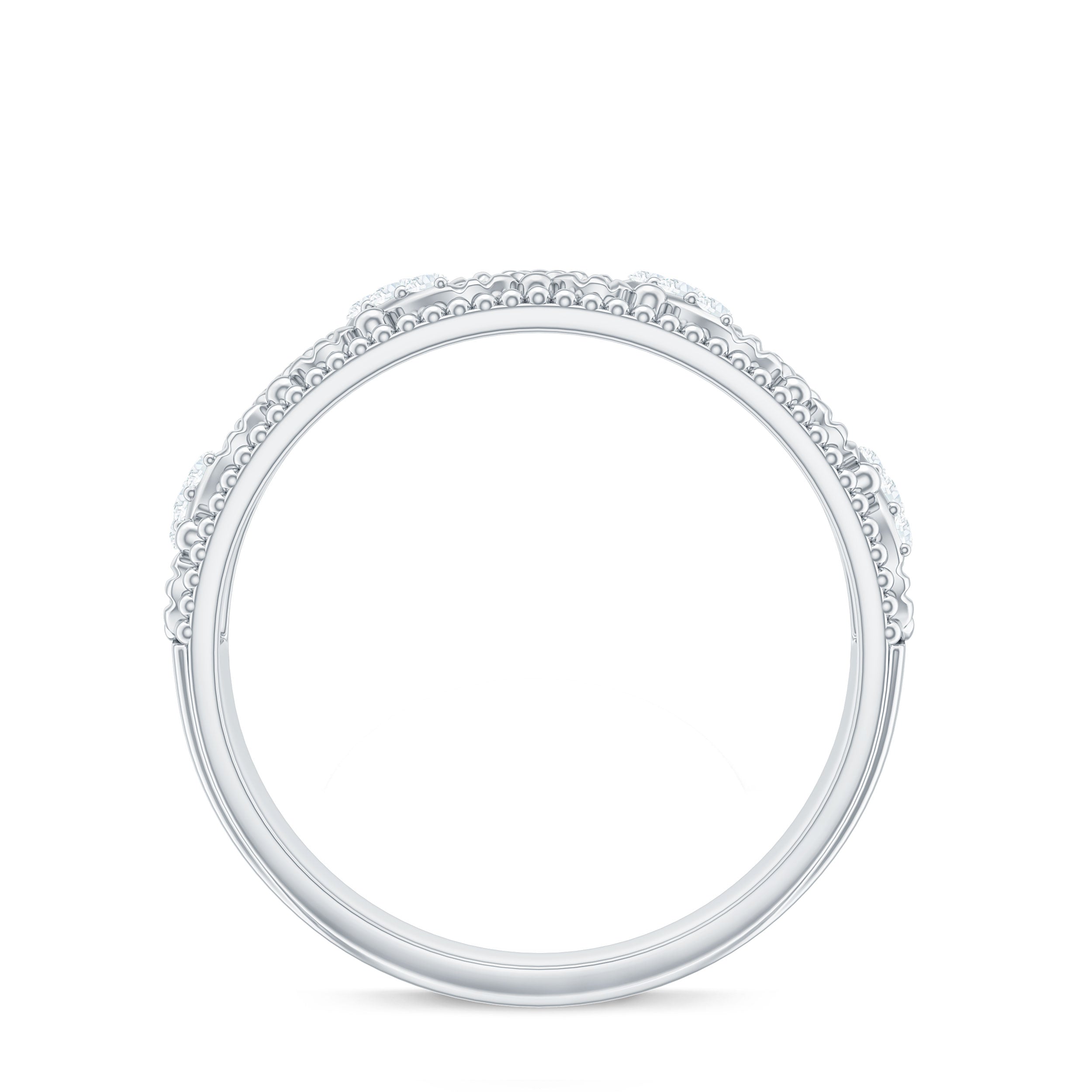 Vintage Looking Diamond Band Ring for Women