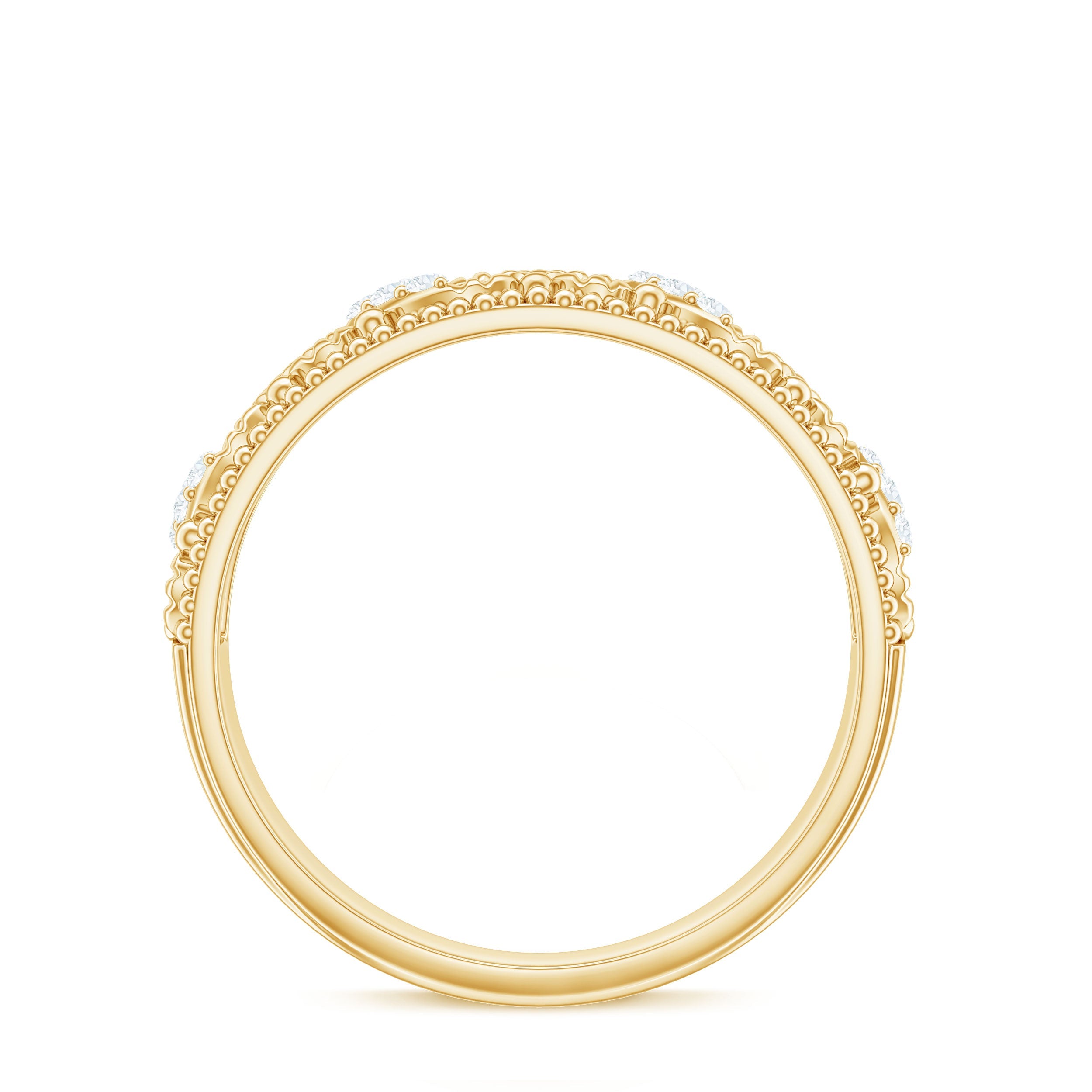 Vintage Looking Diamond Band Ring for Women