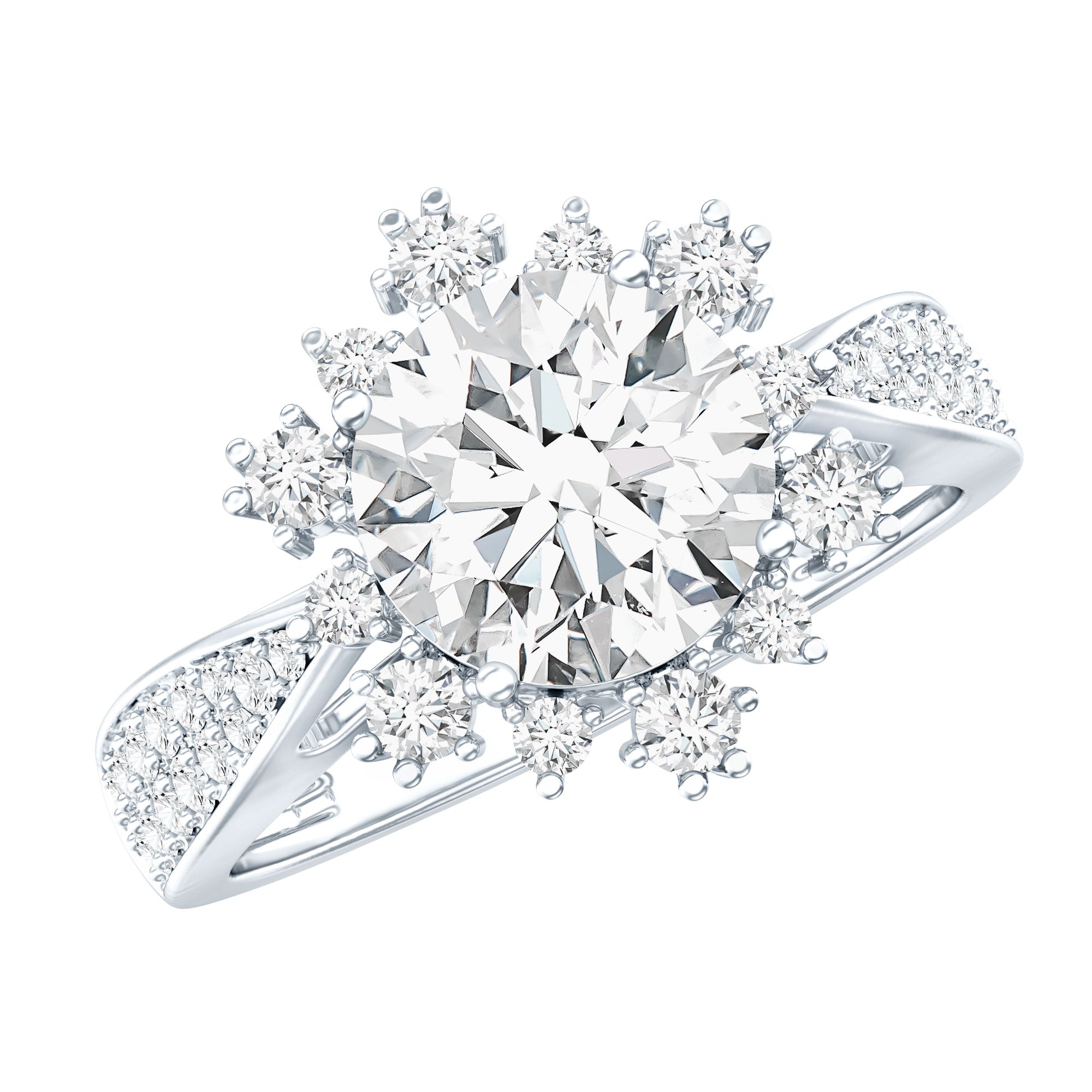 Certified 2 Carat Lab Grown Diamond Non Traditional Engagement Ring | Rings | Wiccan Center