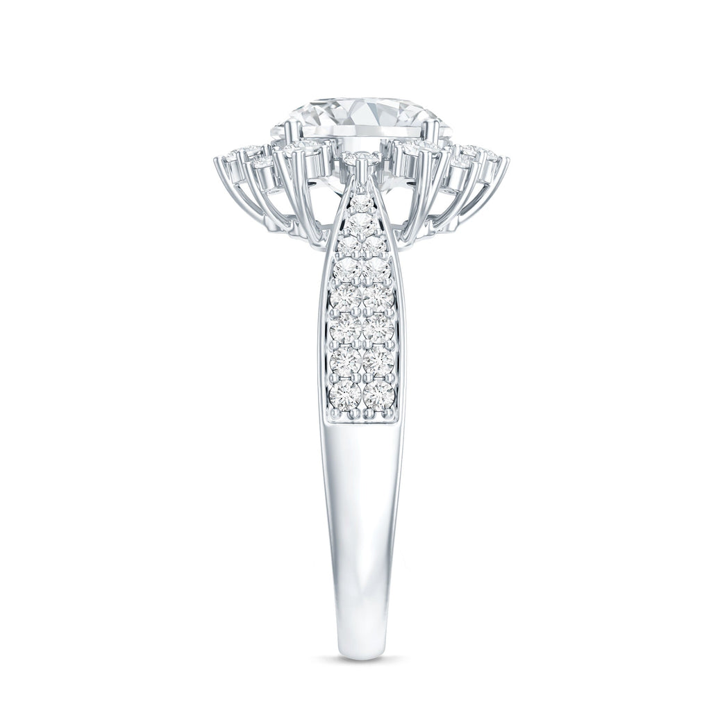 Certified 2 Carat Lab Grown Diamond Non Traditional Engagement Ring | Rings | Wiccan Center
