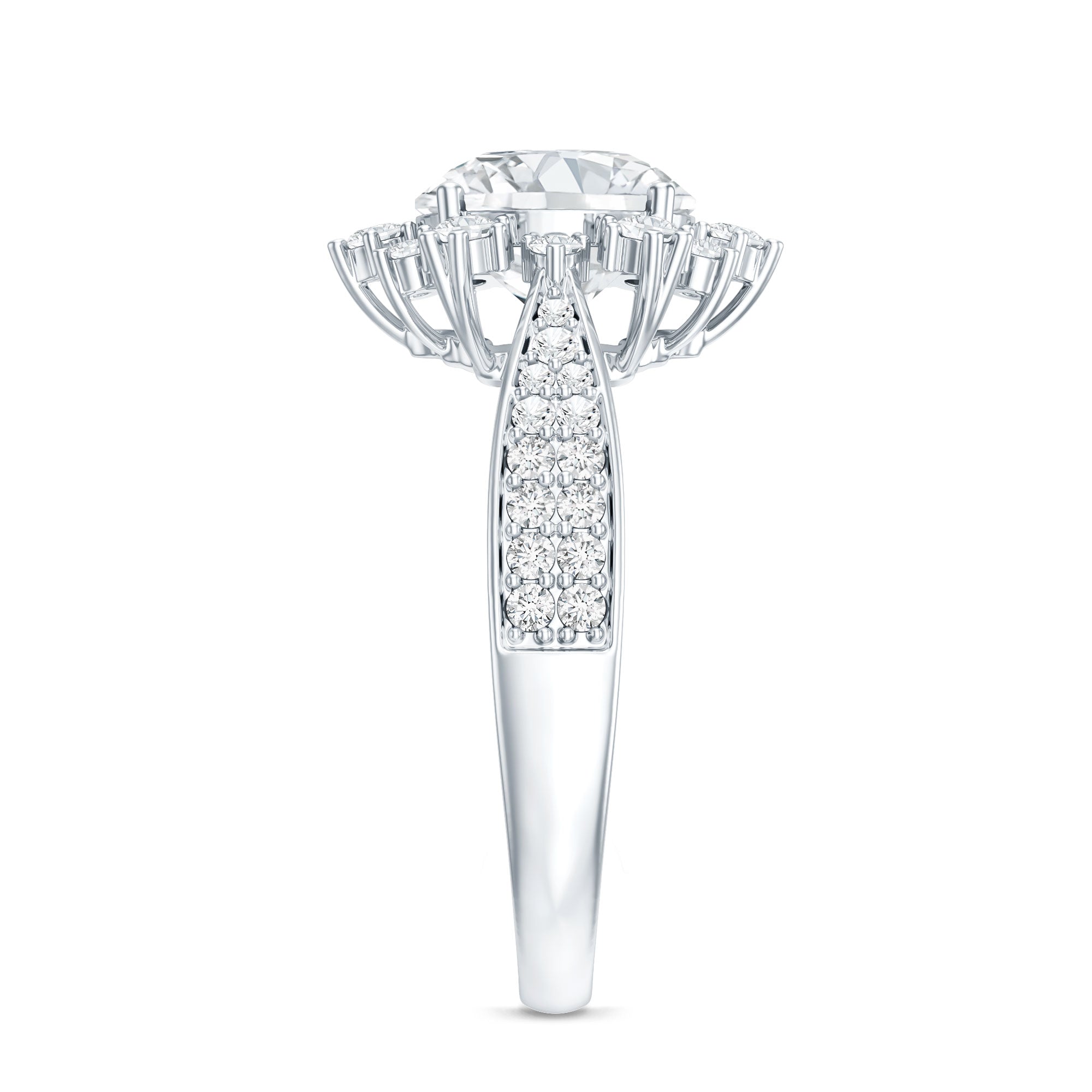 Certified 2 Carat Lab Grown Diamond Non Traditional Engagement Ring | Rings | Wiccan Center