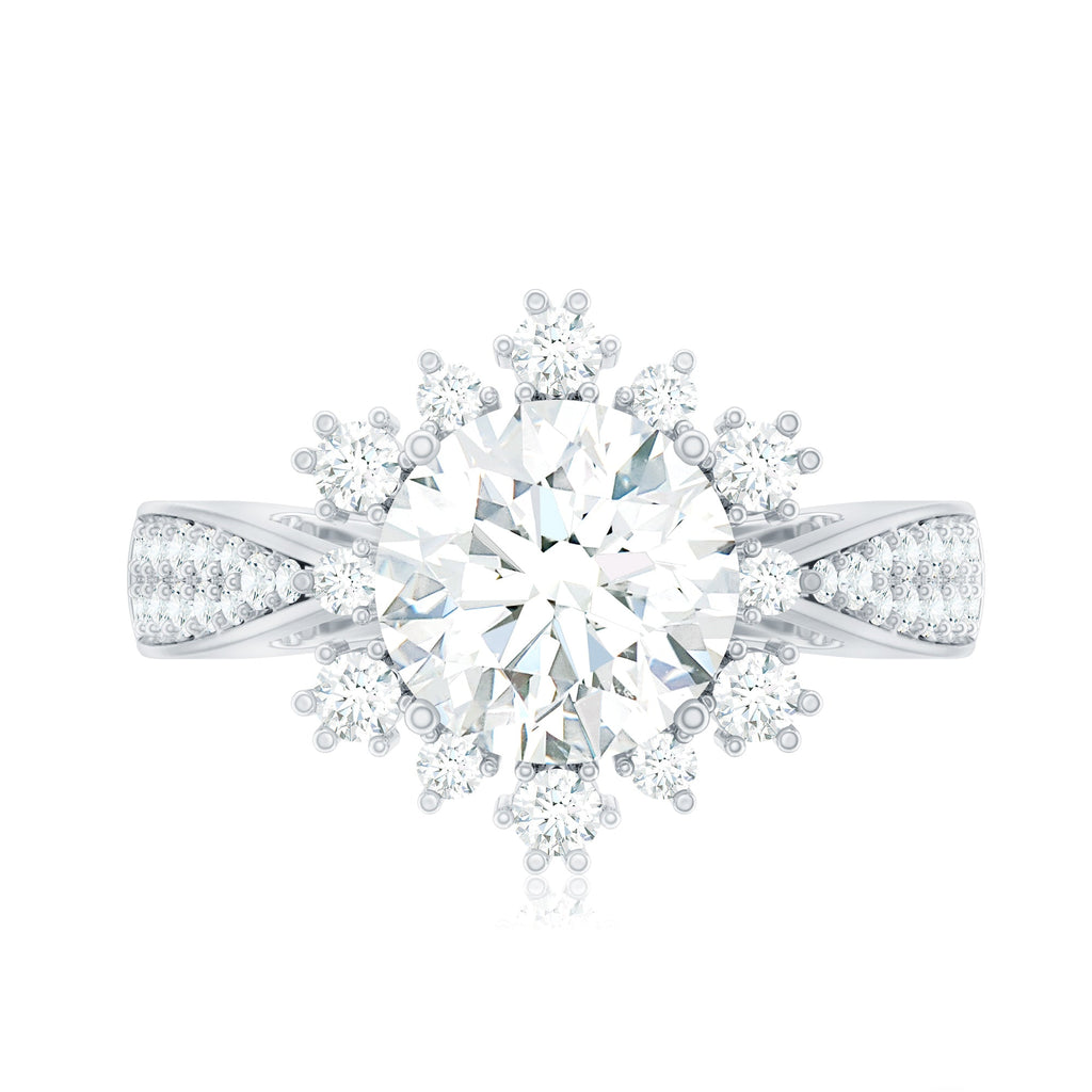 Certified 2 Carat Lab Grown Diamond Non Traditional Engagement Ring | Rings | Wiccan Center