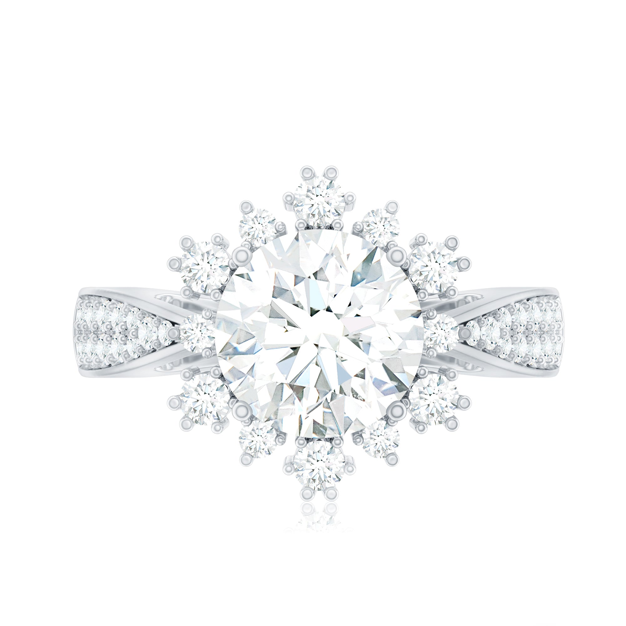 Certified 2 Carat Lab Grown Diamond Non Traditional Engagement Ring | Rings | Wiccan Center
