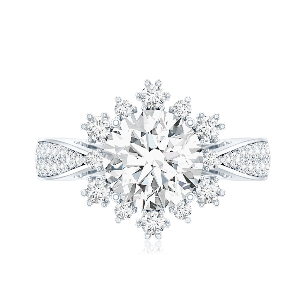 Certified 2 Carat Lab Grown Diamond Non Traditional Engagement Ring | Rings | Wiccan Center