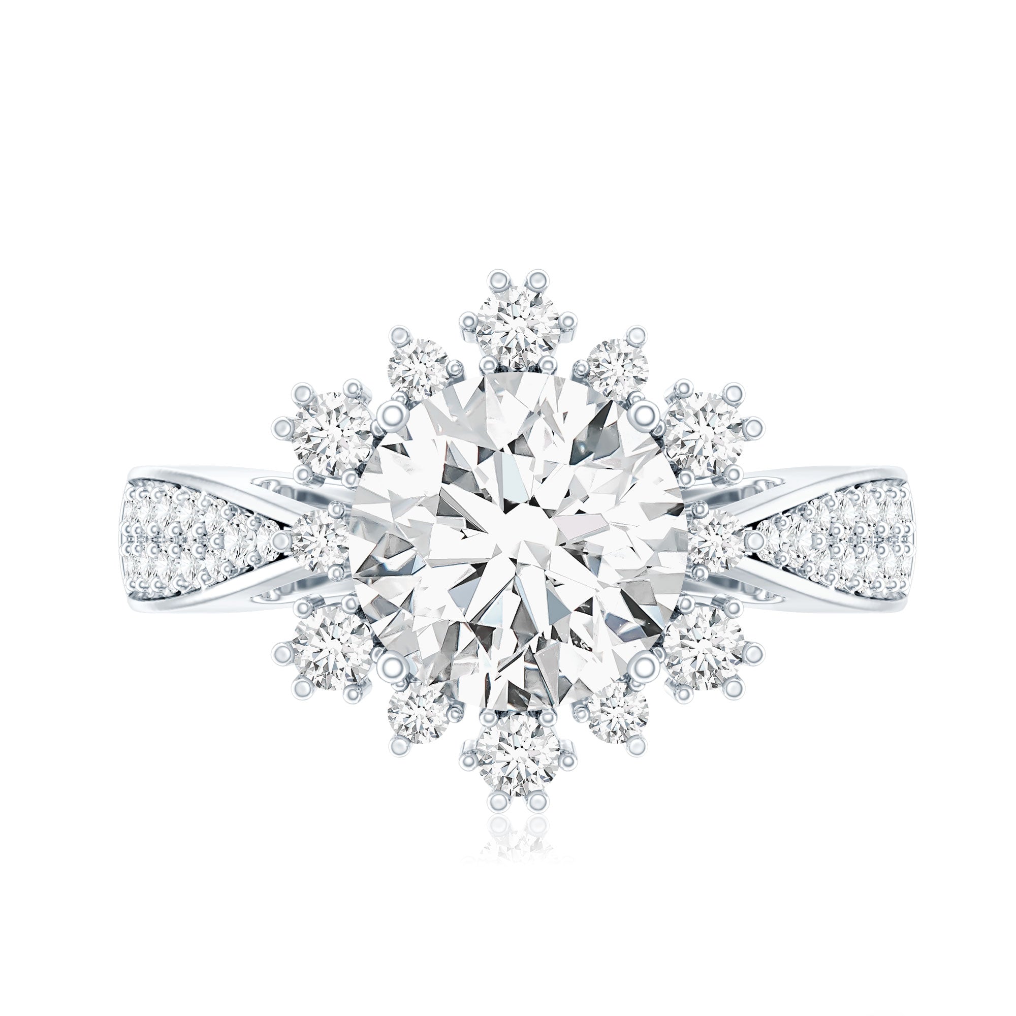 Certified 2 Carat Lab Grown Diamond Non Traditional Engagement Ring | Rings | Wiccan Center