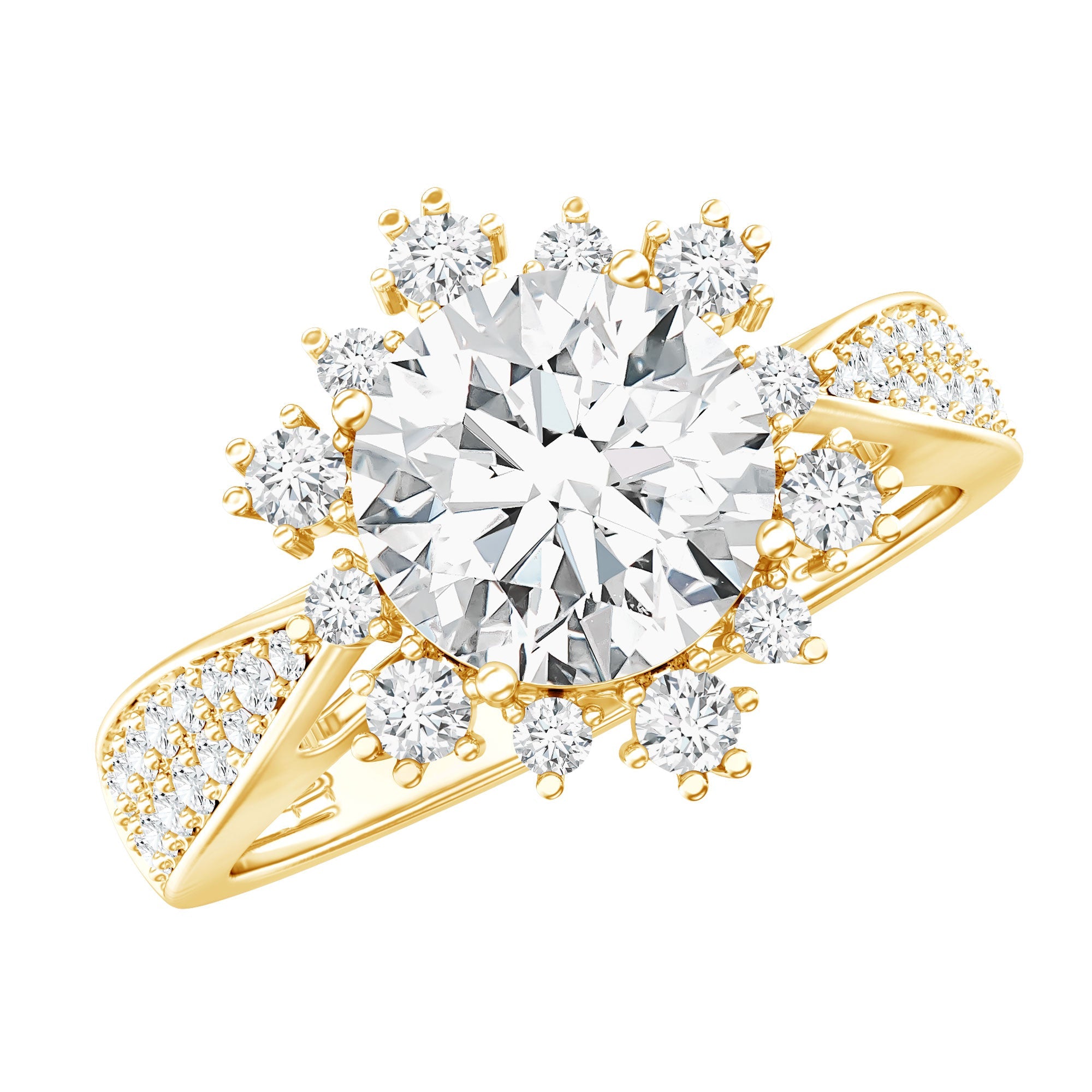 Certified 2 Carat Lab Grown Diamond Non Traditional Engagement Ring | Rings | Wiccan Center