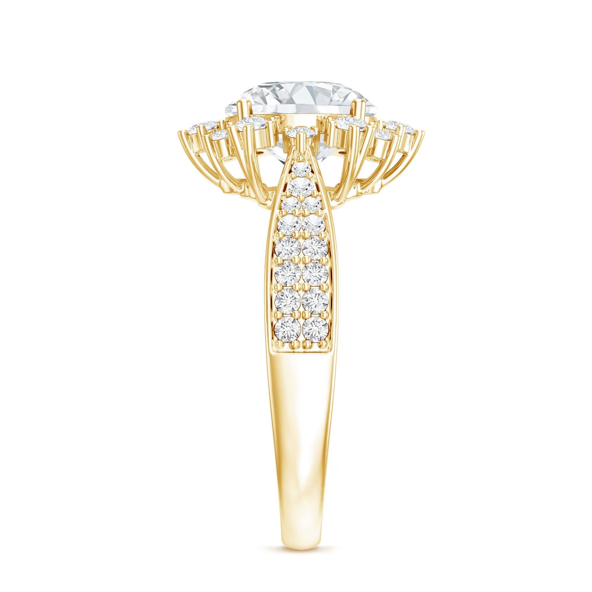 Certified 2 Carat Lab Grown Diamond Non Traditional Engagement Ring | Rings | Wiccan Center