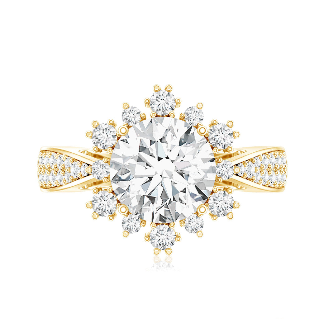 Certified 2 Carat Lab Grown Diamond Non Traditional Engagement Ring | Rings | Wiccan Center