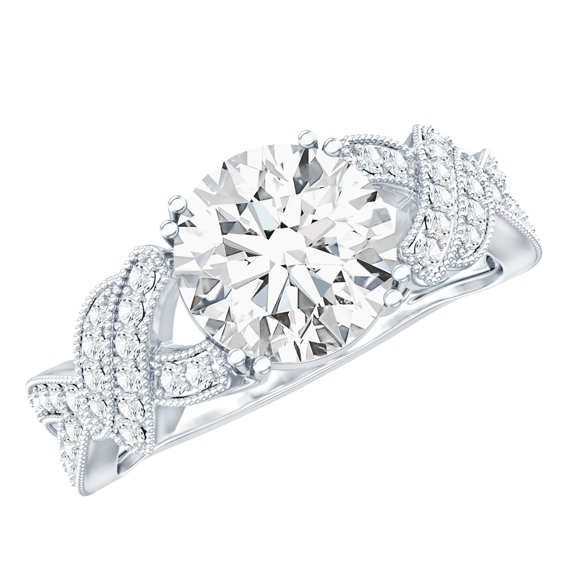 2 Carat Solitaire Lab Grown Diamond Non Traditional Engagement Ring | Rings | Wiccan Center