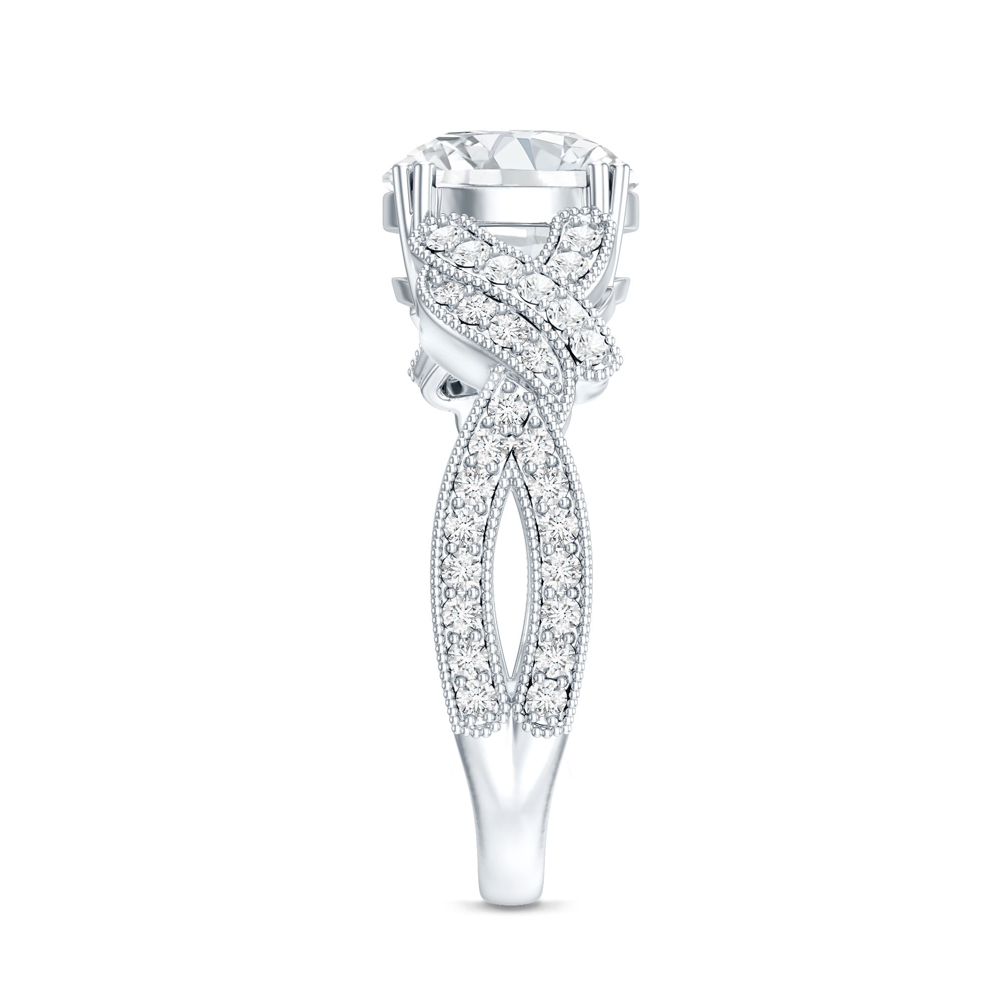 2 Carat Solitaire Lab Grown Diamond Non Traditional Engagement Ring | Rings | Wiccan Center