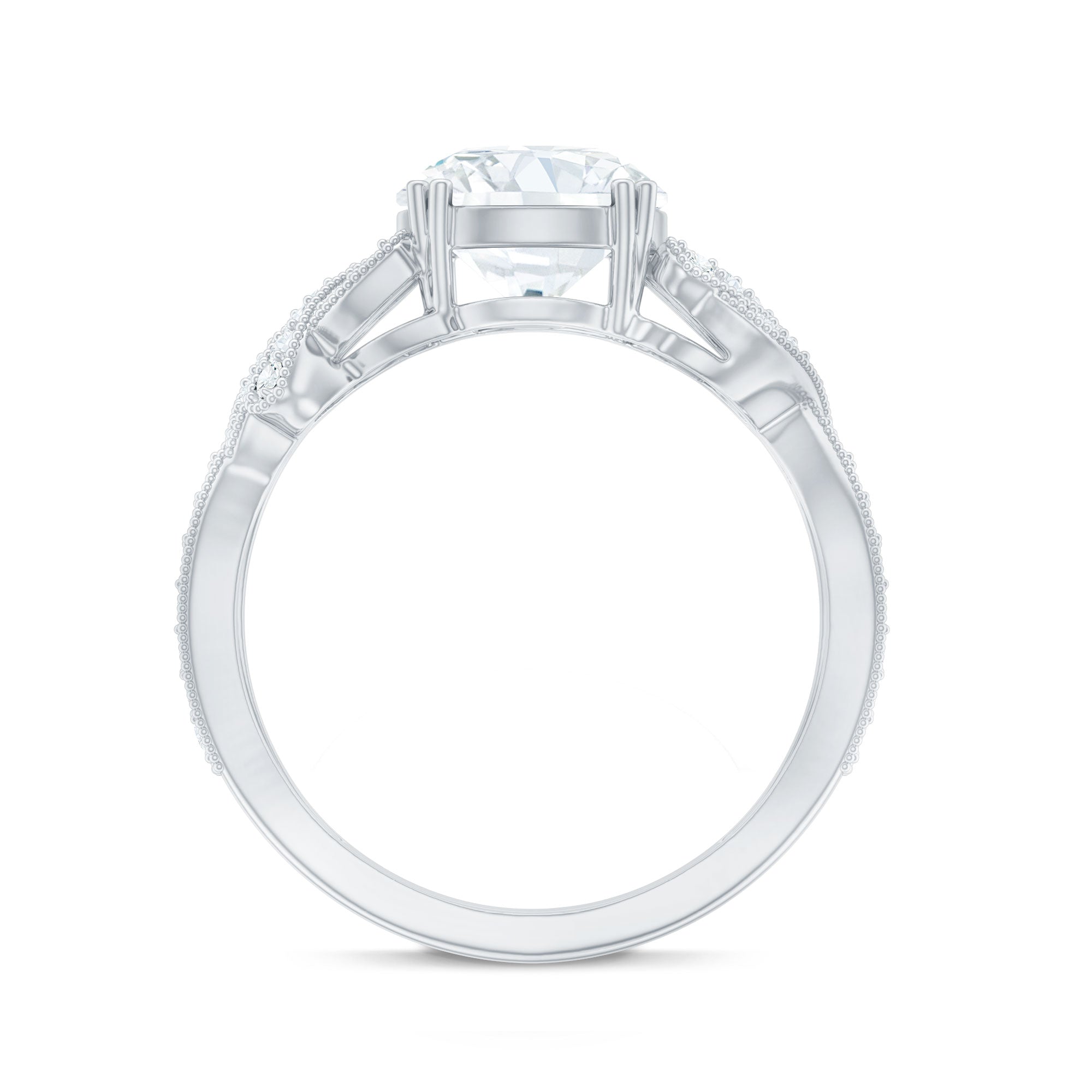 2 Carat Solitaire Lab Grown Diamond Non Traditional Engagement Ring | Rings | Wiccan Center