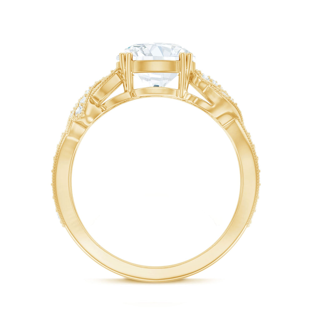 2 Carat Solitaire Lab Grown Diamond Non Traditional Engagement Ring | Rings | Wiccan Center
