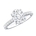 Lab Grown 2 Carat Diamond Oval Engagement Ring with IGI Certificate