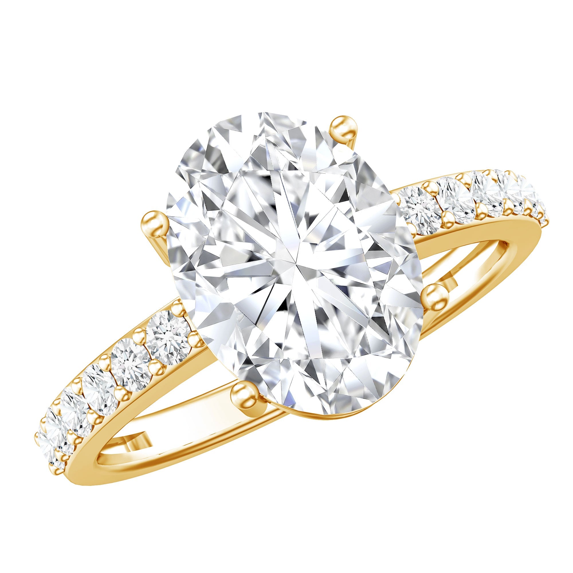 IGI Certified 3 Carat Lab Grown Oval Diamond Engagement Ring for Women | Rings | Wiccan Center