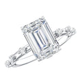 IGI Certified 3 Carat Emerald Cut Lab Grown Diamond Engagement Ring