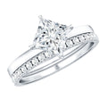 IGI Certified 2 Carat Lab Grown Diamond Princess Cut Bridal Ring Set for Her