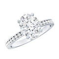 IGI Certified 2 Carat Lab Grown Diamond Oval Engagement Ring With Side Stones