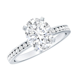 IGI Certified 2 Carat Lab Grown Diamond Oval Engagement Ring With Side Stones | Rings | Wiccan Center