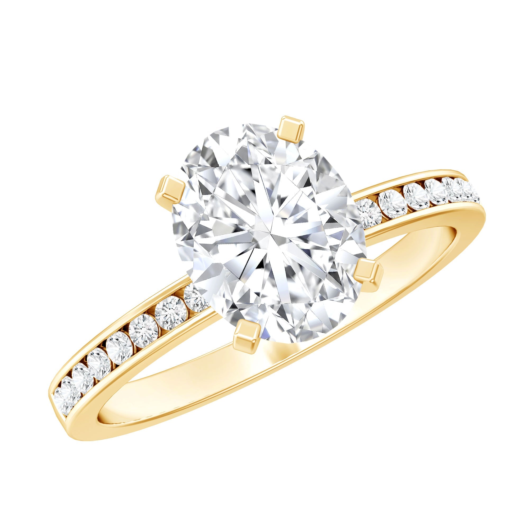 IGI Certified 2 Carat Lab Grown Diamond Oval Engagement Ring With Side Stones | Rings | Wiccan Center