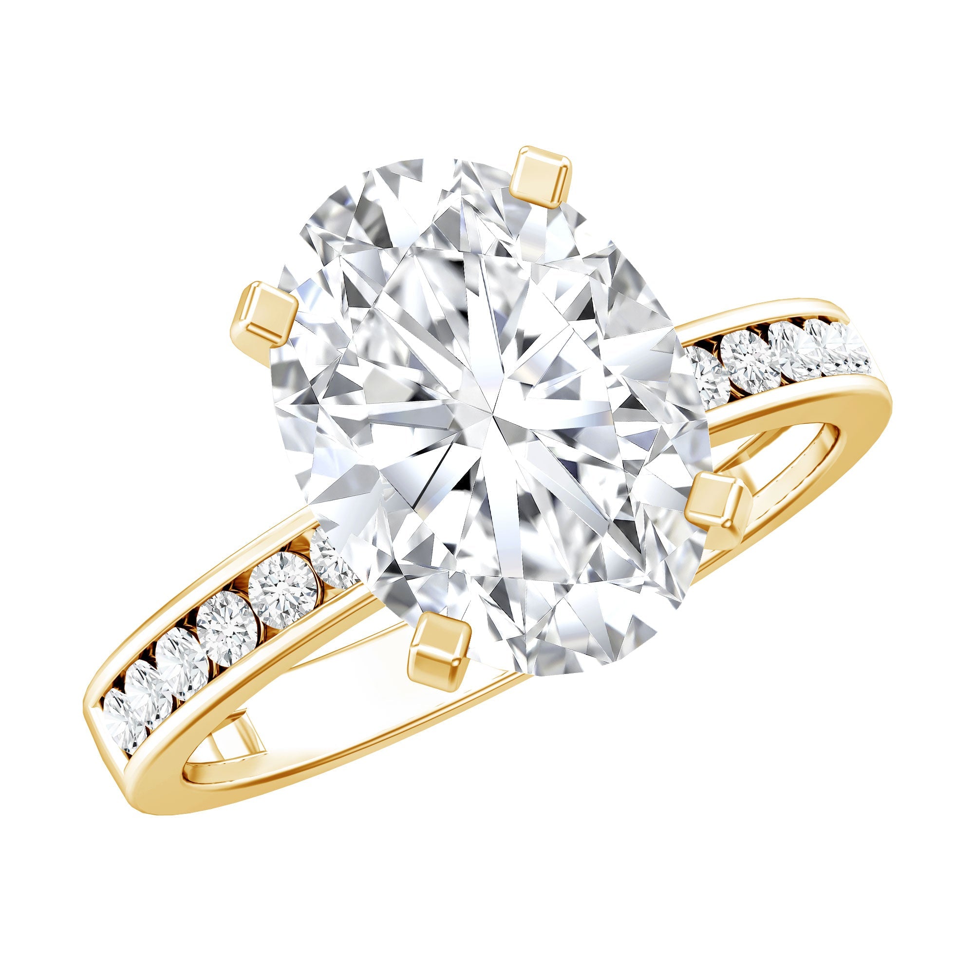 IGI Certified 3 Carat Lab Grown Diamond Oval Engagement Ring for Women | Rings | Wiccan Center