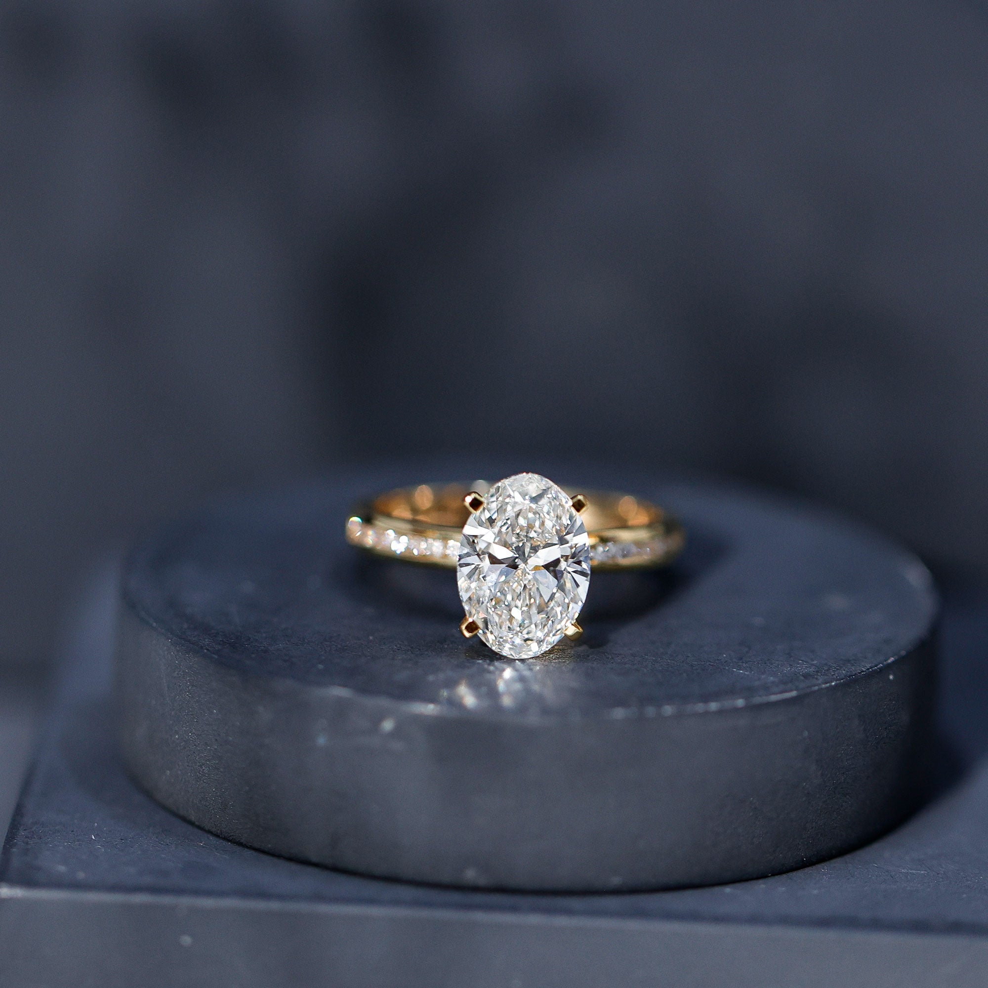 IGI Certified 3 Carat Lab Grown Diamond Oval Engagement Ring for Women