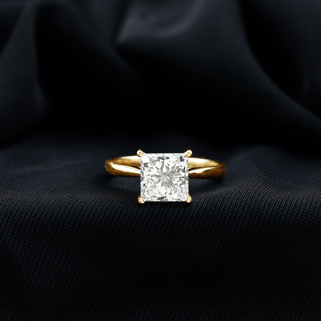 IGI Certified Lab Grown 3 Carat Diamond Princess Cut Engagement Ring Solitaire