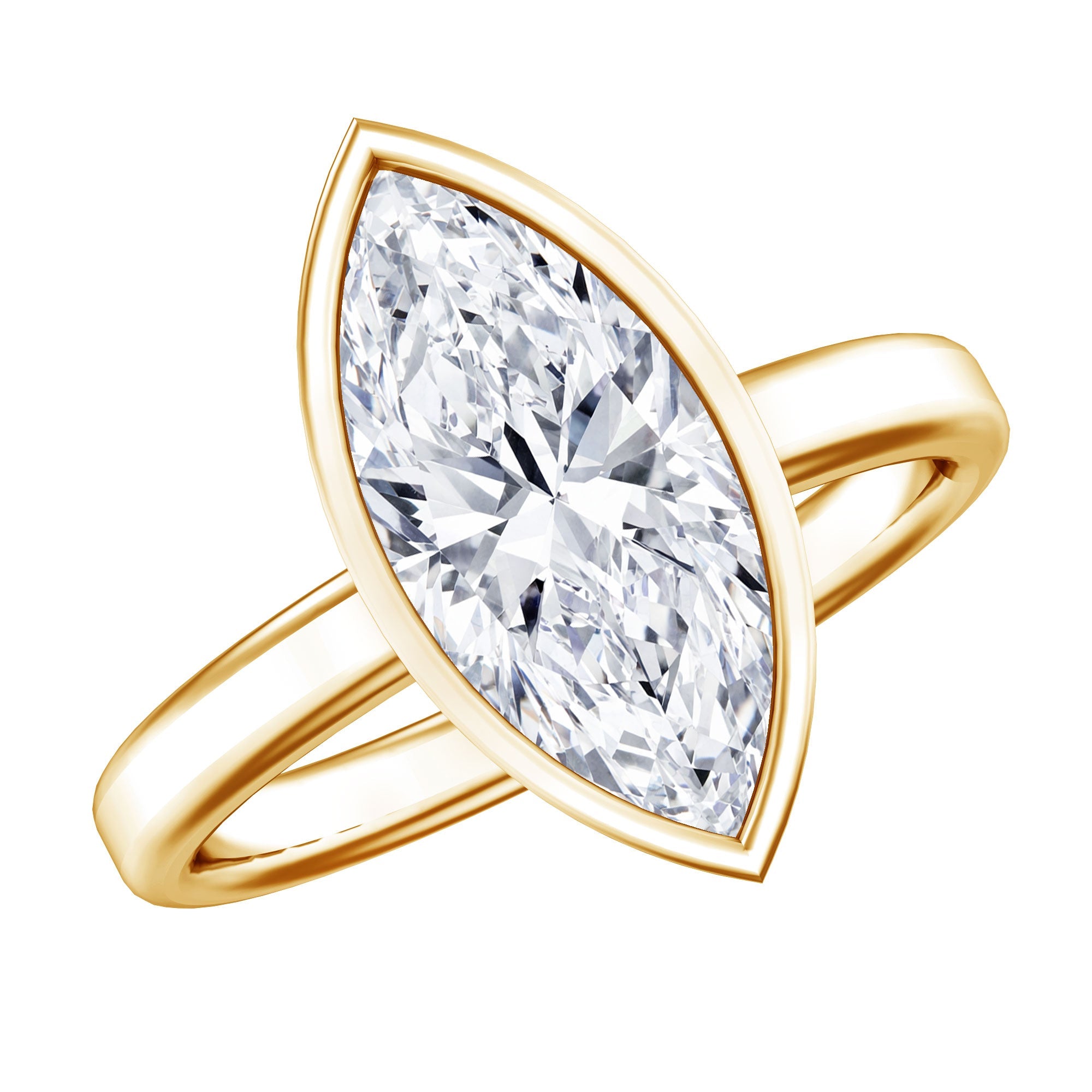 IGI Certified 3 Carat Solitaire Lab Grown Diamond Marquise Cut Engagement Ring | Rings | Wiccan Center