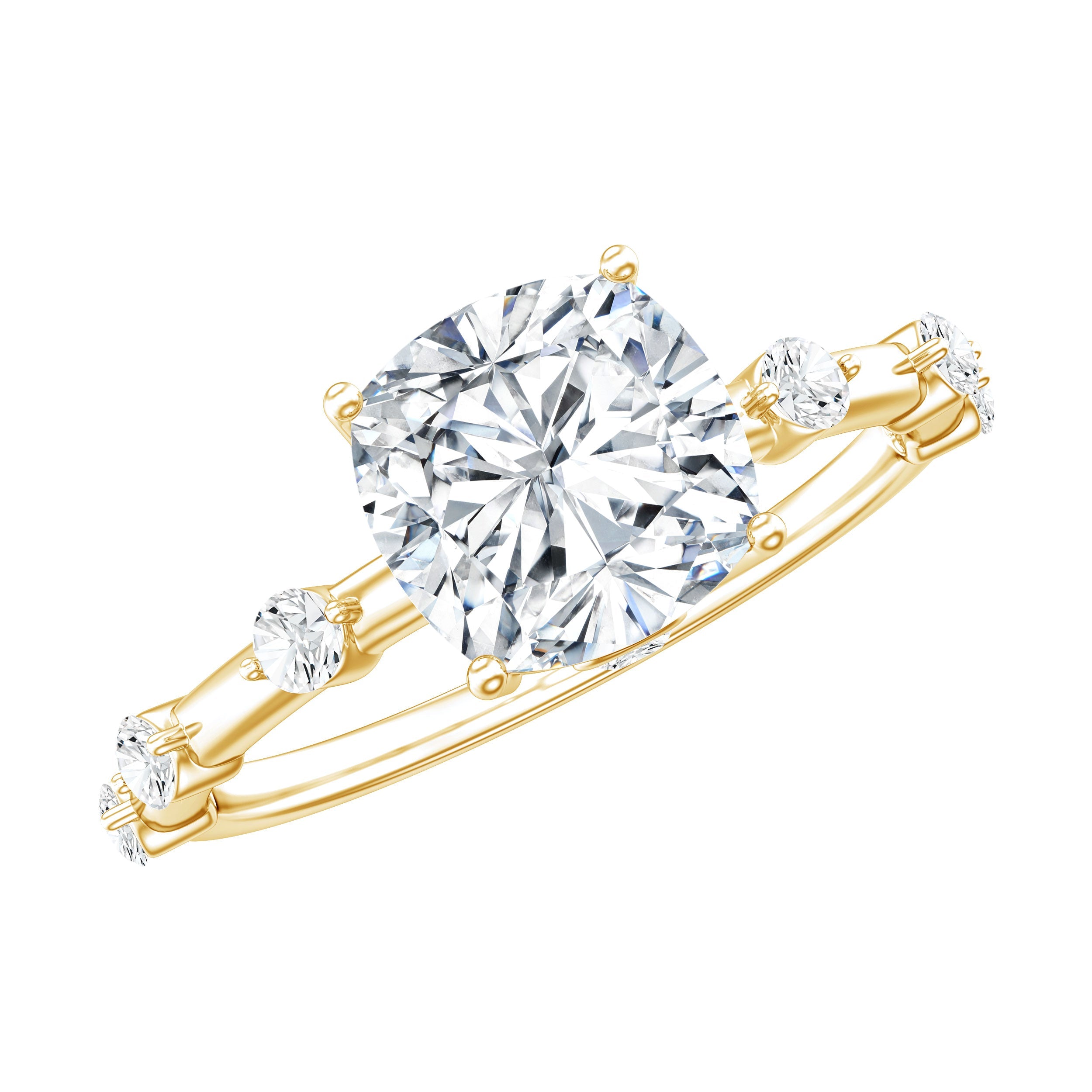 Cushion Cut 2 Carat Lab Grown Diamond Solitaire Engagement Ring with IGI Certificate | Rings | Wiccan Center