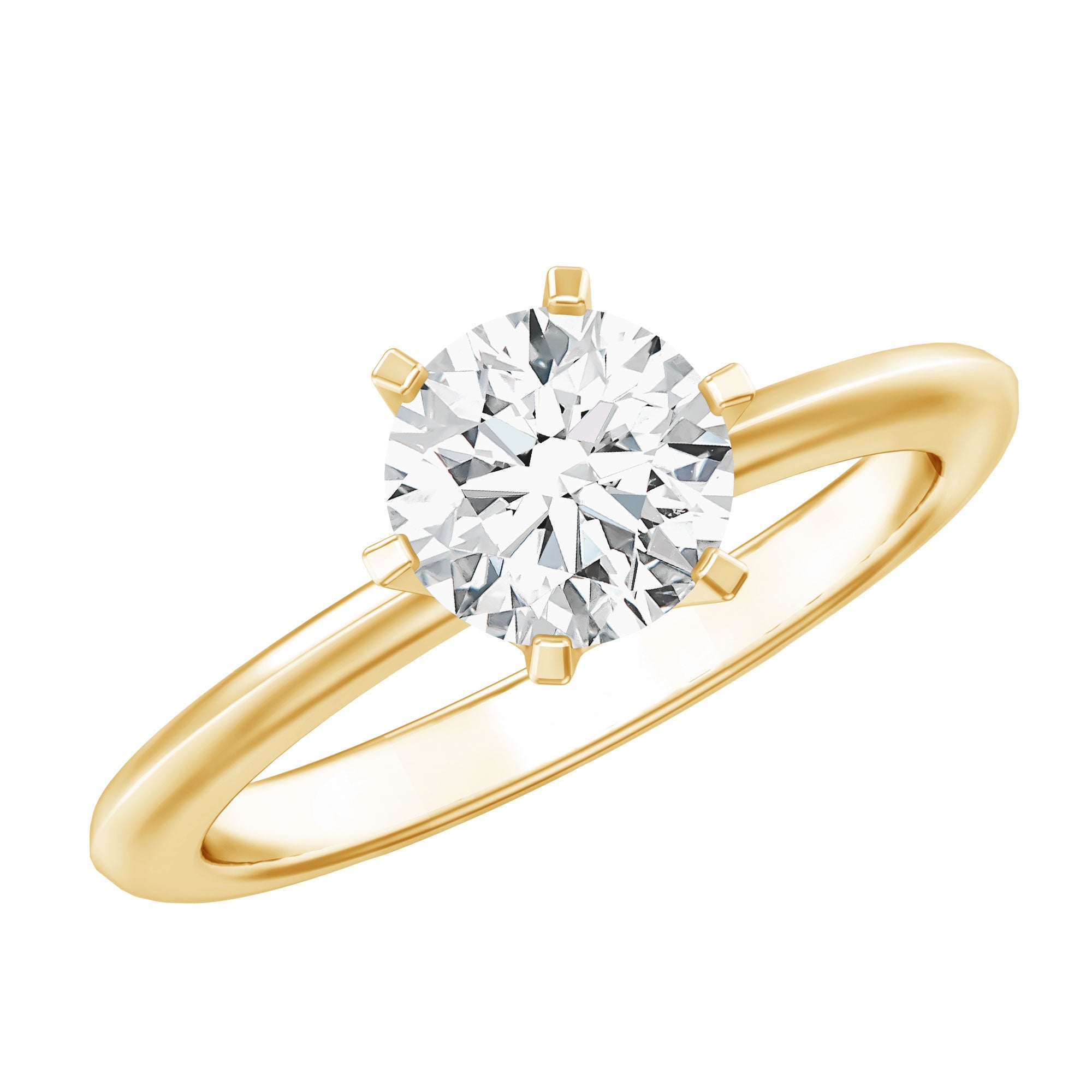 Certified 1 CT Moissanite Round Solitaire Engagement Ring | Rings | Wiccan Center
