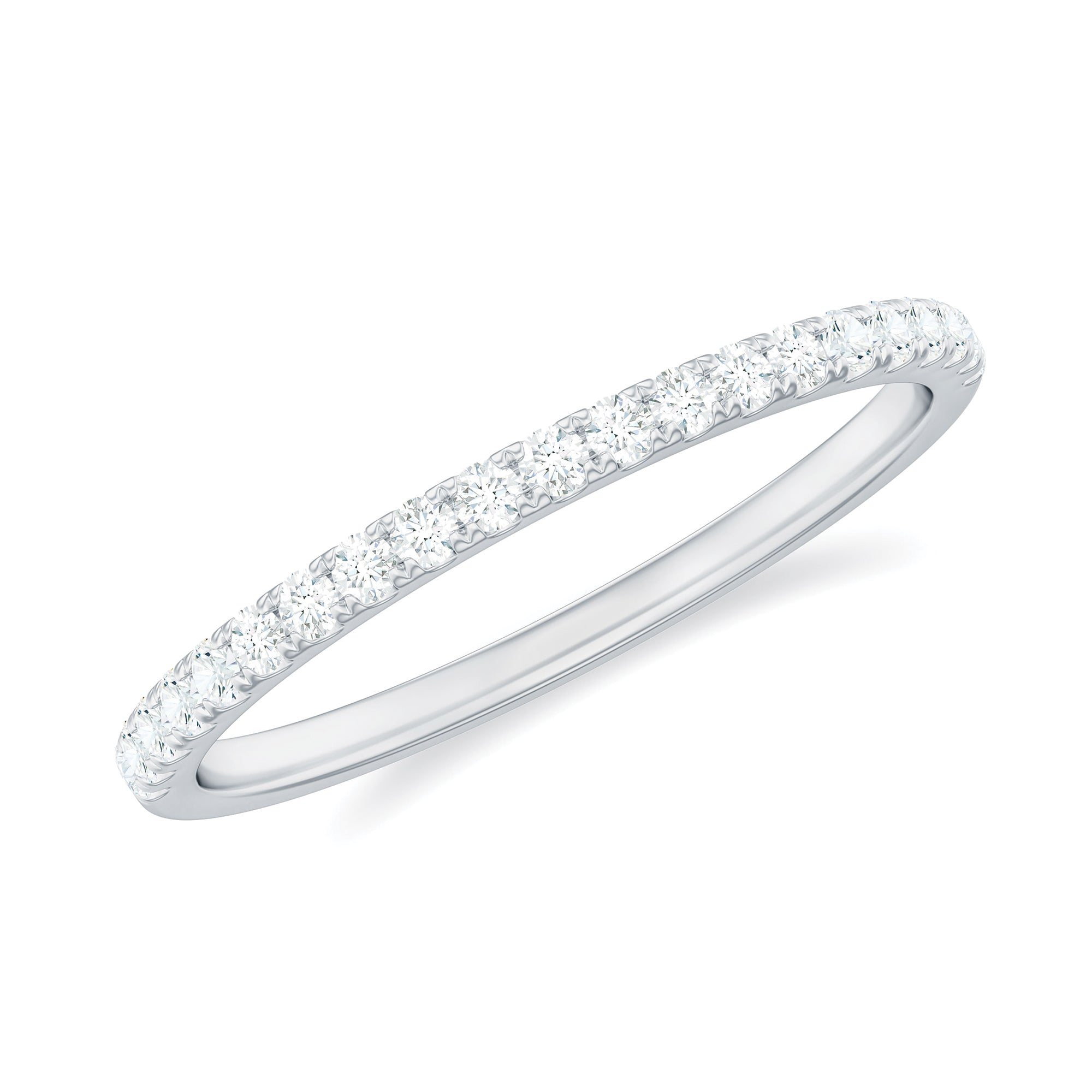 Stackable Diamond Eternity Ring in Fish Tail Setting