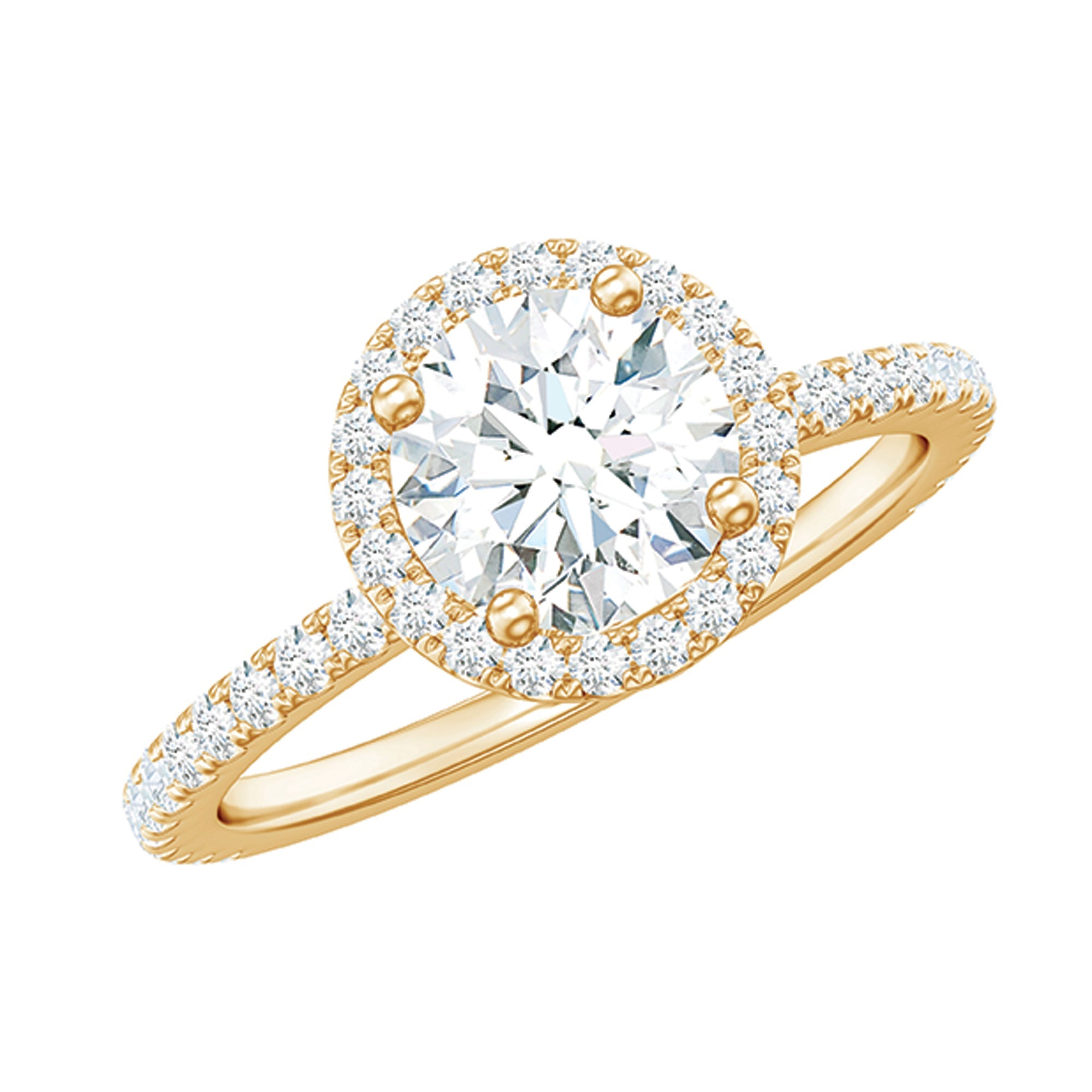 Certified Moissanite Halo Engagement Ring for Her | Rings | Wiccan Center