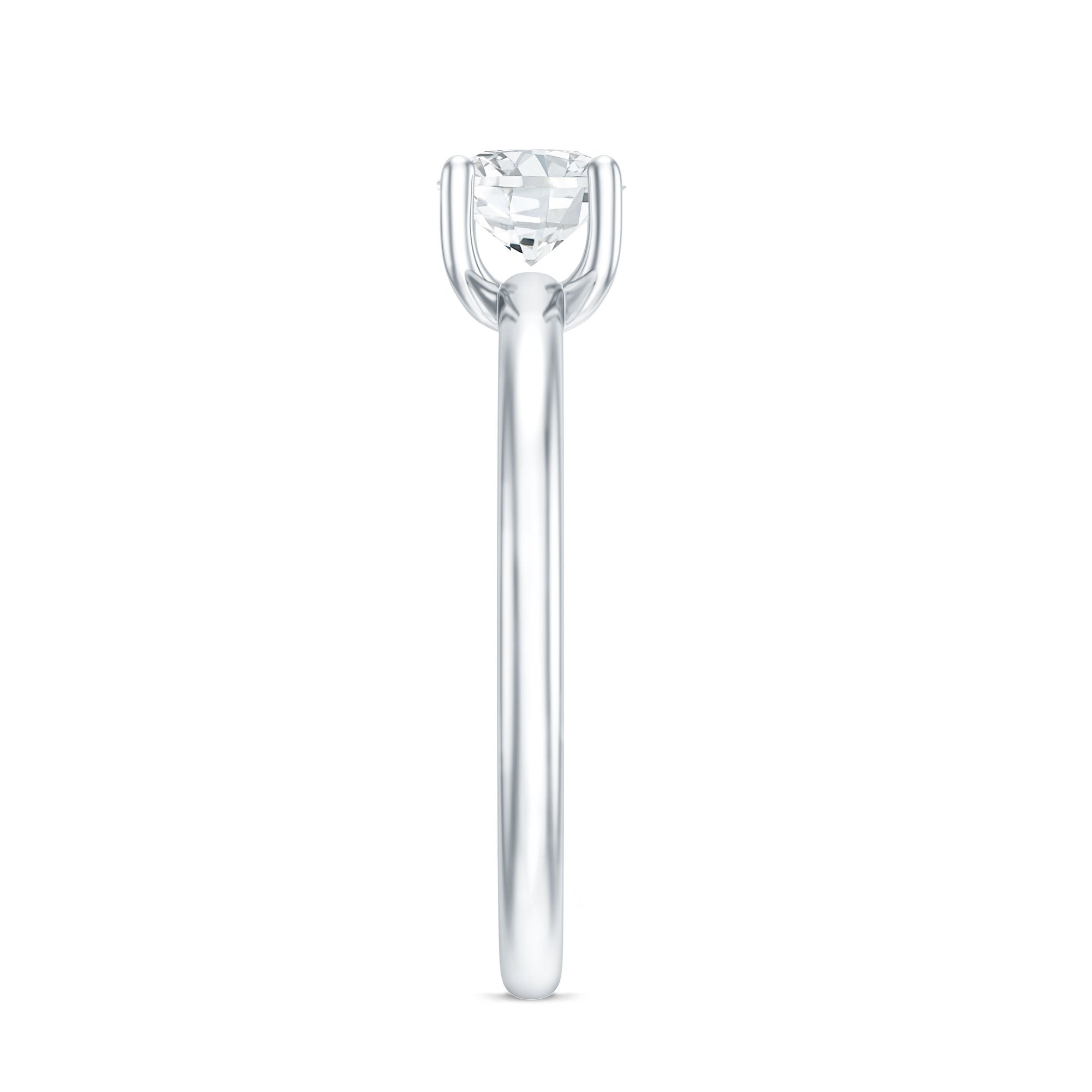 Certified 0.9 Carat Moissanite Solitaire Promise Ring for Her