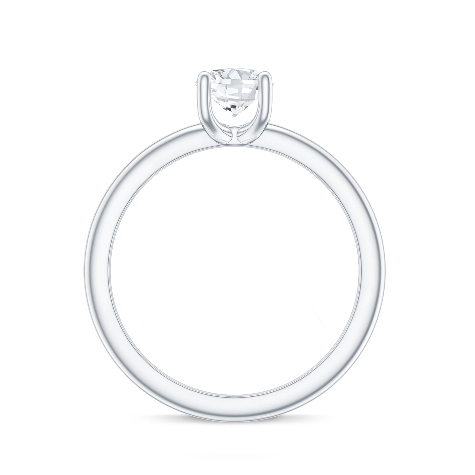 Certified 0.9 Carat Moissanite Solitaire Promise Ring for Her